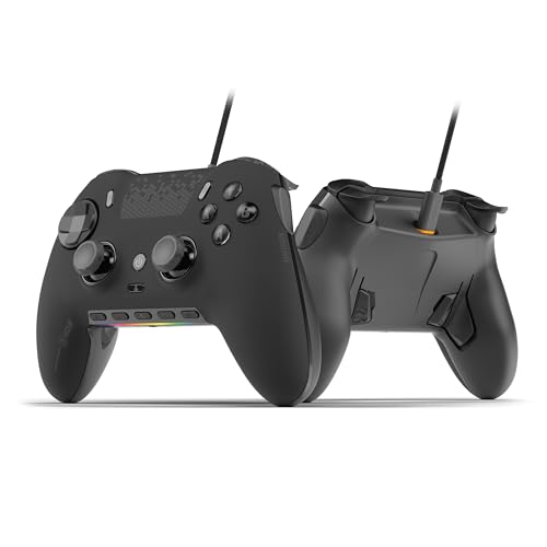 SCUF ENVISION V1 (2023) Wired PC Gaming Controller - Five Remappable G-Keys - Remappable Back Paddles - iCUE Compatible - Black - Image 1