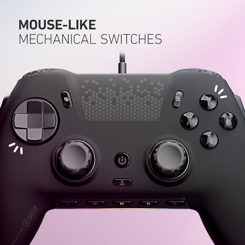 SCUF ENVISION V1 (2023) Wired PC Gaming Controller - Five Remappable G-Keys - Remappable Back Paddles - iCUE Compatible - Black - Image 4