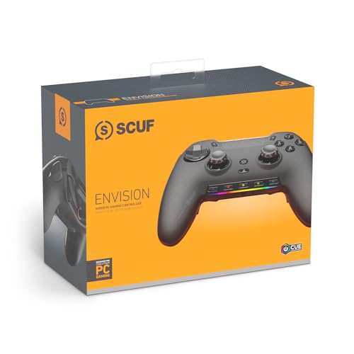 SCUF ENVISION V1 (2023) Wired PC Gaming Controller - Five Remappable G-Keys - Remappable Back Paddles - iCUE Compatible - Black - Image 5