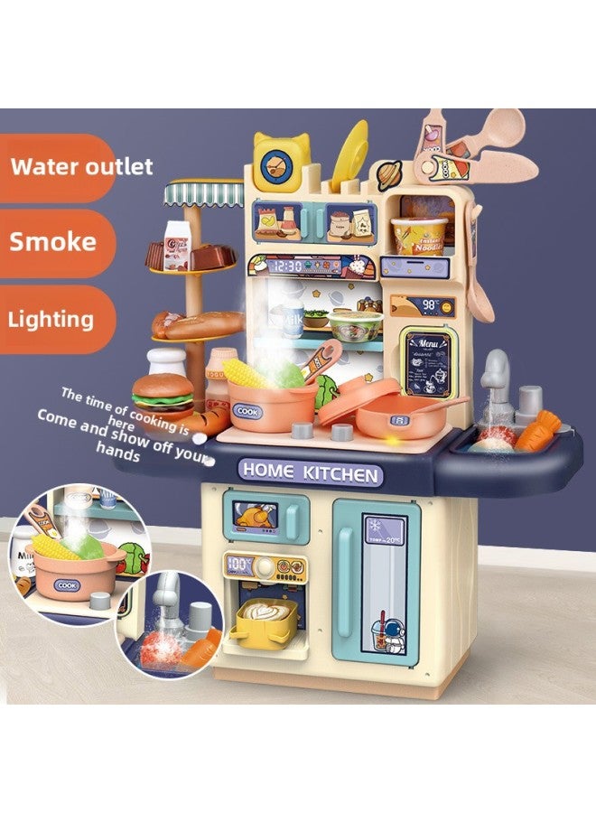 Children's Spray Play House Simulation Kitchen Toys Suit Boys And Girls Cooking And Cooking Parent-child Interactive Toys Wholesale-Color:Little Belle Style (spray Version) Color Box-Specifications:With Ordinary Battery - Image 2