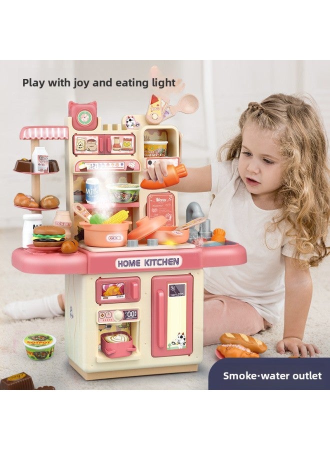Children's Spray Play House Simulation Kitchen Toys Suit Boys And Girls Cooking And Cooking Parent-child Interactive Toys Wholesale-Color:Little Belle Style (spray Version) Color Box-Specifications:With Ordinary Battery - Image 5