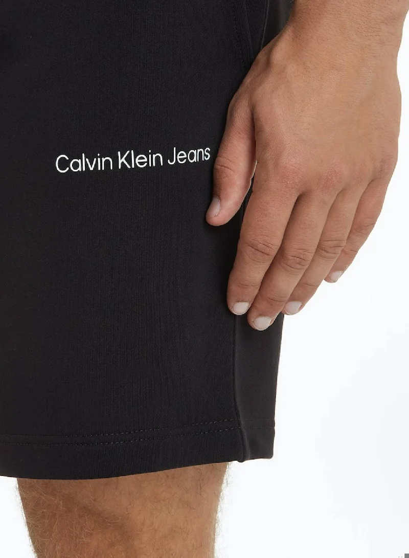 Calvin Klein Jeans Men's Institutional Sweatshorts - Cotton, Black