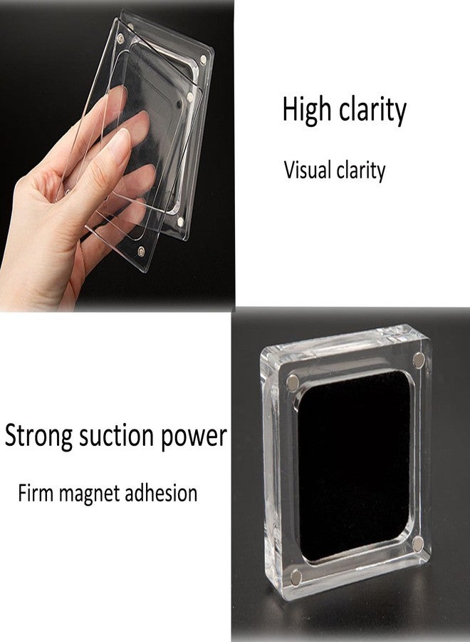 TTFdacai 4 PCS Clear Acrylic Jewelry Storage Containers with Lid Clear Gemstone Display Box Acrylic Ring Box with Magnetic Clasps and Sponge Inside for Storage of Small Items,Coins, Necklace, Crafts - Image 3
