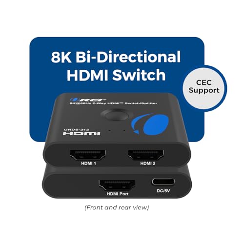 OREI 8K BiDirectional HDMI Switch 2x11x2 8K60Hz 4K60Hz 40Gbps HDCP 23 HDR10 Dolby Vision UHDS212 - Image 3