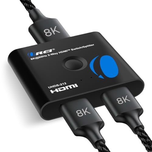 OREI 8K BiDirectional HDMI Switch 2x11x2 8K60Hz 4K60Hz 40Gbps HDCP 23 HDR10 Dolby Vision UHDS212 - Image 1