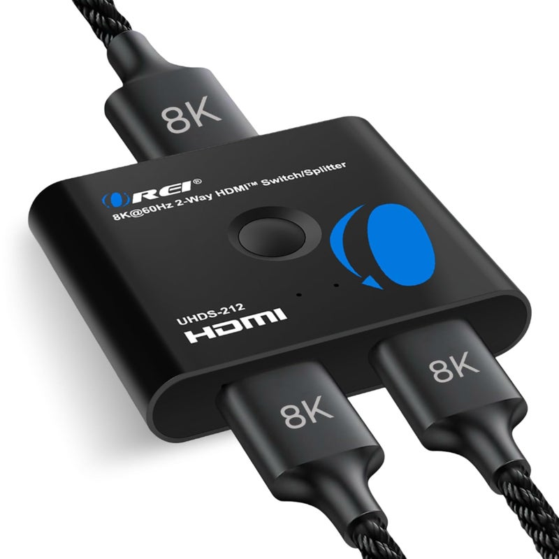 OREI 8K BiDirectional HDMI Switch 2x11x2 8K60Hz 4K60Hz 40Gbps HDCP 23 HDR10 Dolby Vision UHDS212 - Image 2