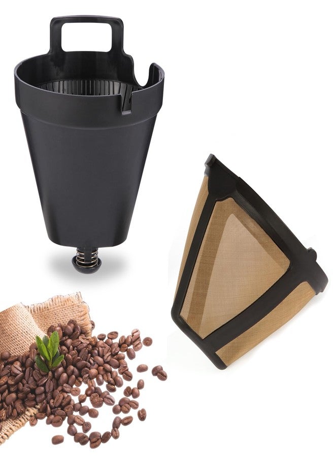 SLLFLY Permanent CE250 CE251 Filter Basket Holder & Gold Tone Filter Set，Compatible with Ninja 12-Cup Programmable Coffee Brewer CE200, CE200BRN, CE200C, CE201, CE201BRN, CE201C - Image 4