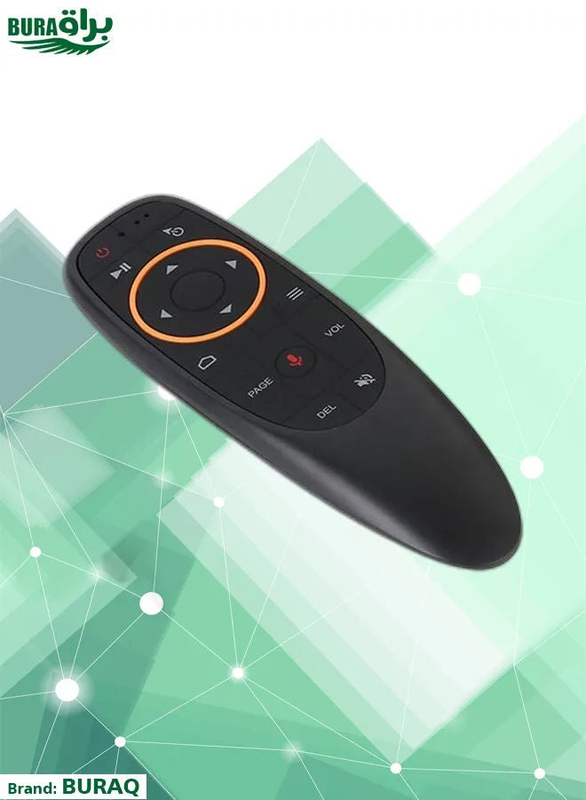 BURAQ Wireless Remote Control With Usb Receiver Voice Control For Android -Smart Tv Pc Laptop Notebook Black  - Image 1