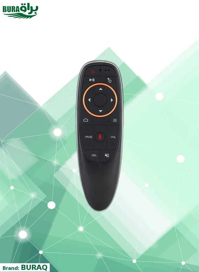BURAQ Wireless Remote Control With Usb Receiver Voice Control For Android -Smart Tv Pc Laptop Notebook Black  - Image 2
