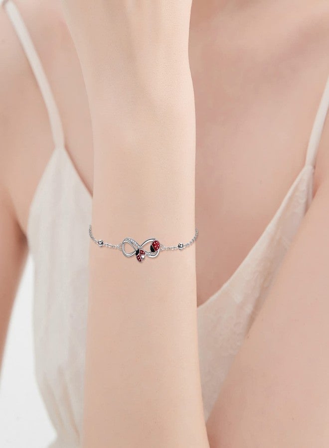 POPLYKE Ladybug Bracelet for Women 925 Sterling Silver Ladybug Jewelry Gifts for Mother Daughter Sister Grandma - Image 5