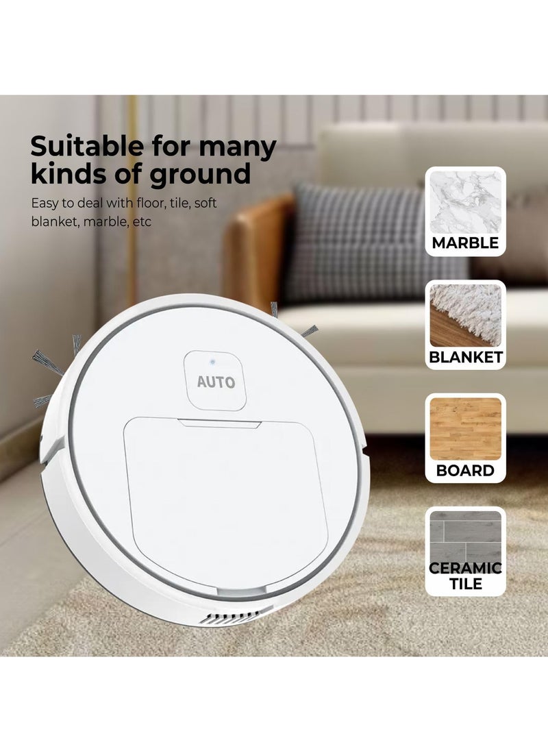 LIMITLESS Smart Automatic Robotic Vacuum Cleaner, Slim Rechargeable Electric Robot with Brush Motor Household Mopping Floor Cleaner, Self Programmed Navigation, Carpet, Hardwood, Linoleum, Tile  - Image 4