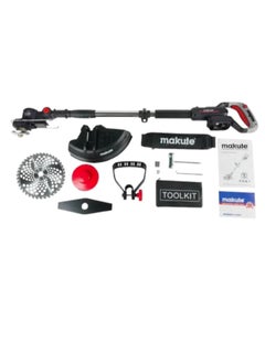 makute 20V Cordless Grass Cutter with 16700RPM 450W 200Mm  Balde Size Brushless Motor Lightweight Durable for Grass Trimming or Cutting Light Brush and more (CBC002-BL)  - Image 2