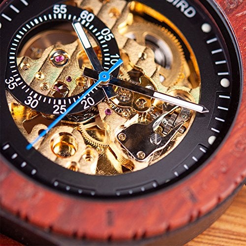 BOBO BIRD Mens Wooden Watches Luxury Mechanical Watch Lightweight Wood Band Timepieces for Men with Gift Box - Image 4