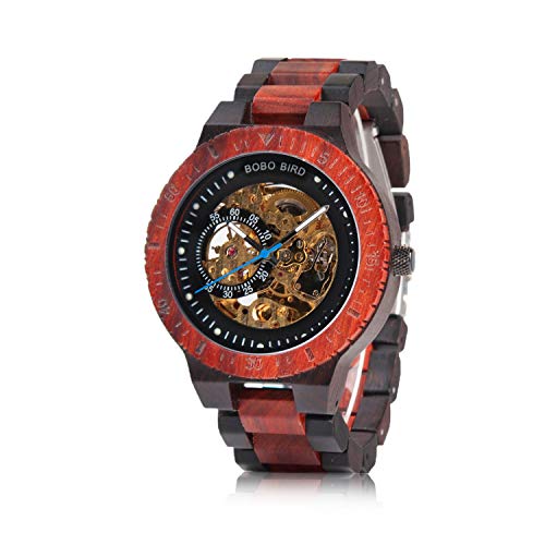 BOBO BIRD Mens Wooden Watches Luxury Mechanical Watch Lightweight Wood Band Timepieces for Men with Gift Box - Image 1