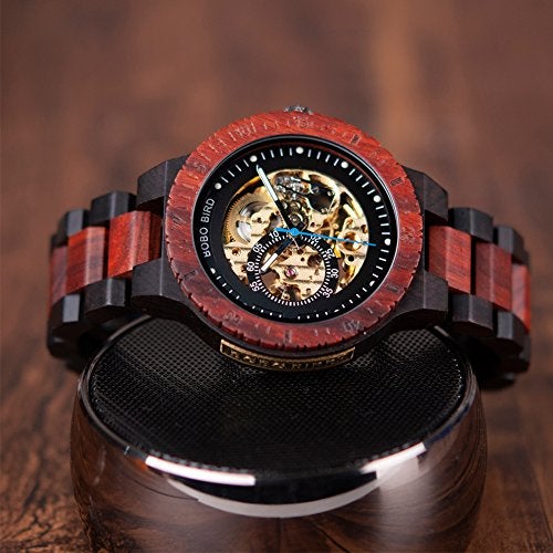 BOBO BIRD Mens Wooden Watches Luxury Mechanical Watch Lightweight Wood Band Timepieces for Men with Gift Box - Image 3