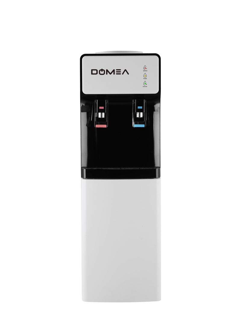 DOMEA Water Dispenser, Hot & Cold, Top Load, Child Safety Lock, Storage Cabinet, Low Power Consumption, CFC-Free, 304 Stainless Steel Tank, Floor-Standing Water Cooler for Home & Office-WD312