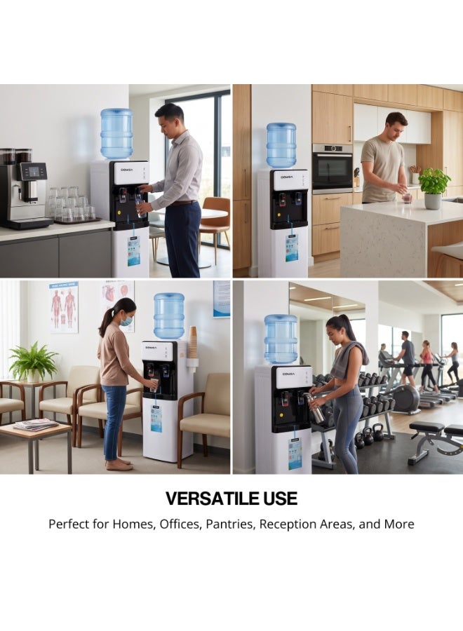 DOMEA Water Dispenser, Hot & Cold, Top Load, Child Safety Lock, Storage Cabinet, Low Power Consumption, CFC-Free, 304 Stainless Steel Tank, Floor-Standing Water Cooler for Home & Office-WD312 - Image 5