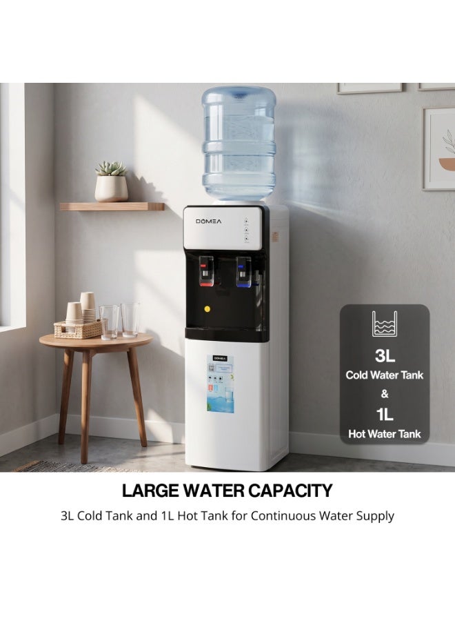 DOMEA Water Dispenser, Hot & Cold, Top Load, Child Safety Lock, Storage Cabinet, Low Power Consumption, CFC-Free, 304 Stainless Steel Tank, Floor-Standing Water Cooler for Home & Office-WD312 - Image 3