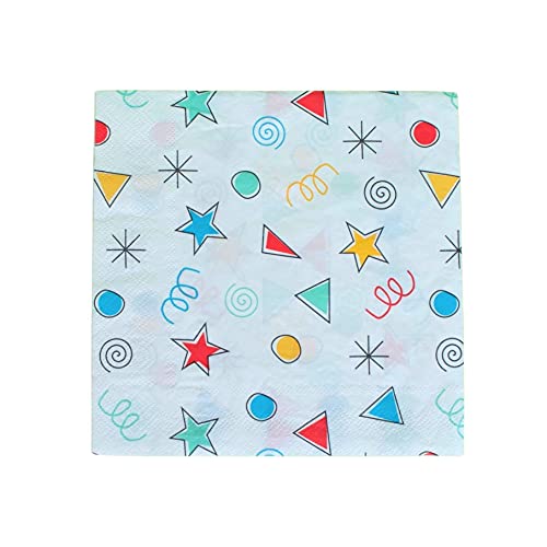 Pooka Happy Colors Large Napkins Set of 16 Superhero Paper Nakpins Superhero Party Napkins Stars Party Napkins Outer Space Paper Napkins - Image 1