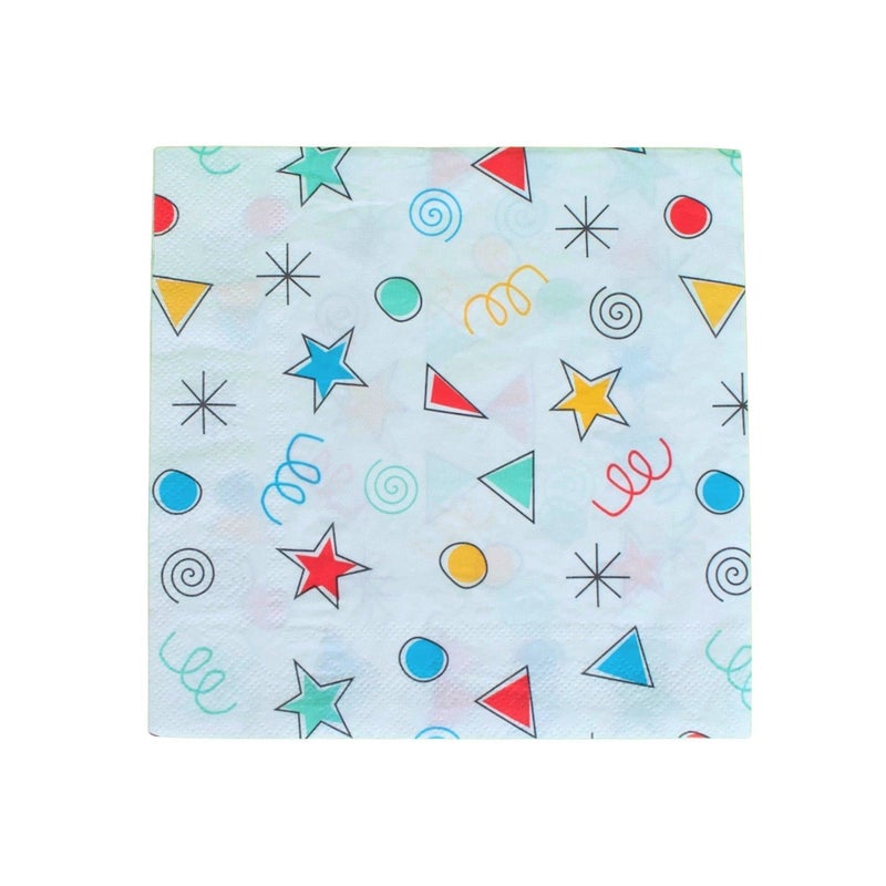 Pooka Happy Colors Large Napkins Set of 16 Superhero Paper Nakpins Superhero Party Napkins Stars Party Napkins Outer Space Paper Napkins - Image 2