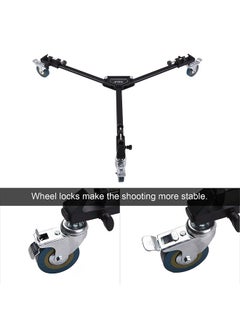 ANDOER Professional Tripod Dolly Heavy Duty Photography Tripod Base Stand Wheels Max. Load 15KG for Camera Camcorder Video Shooting Studio Photography Activity Shooting  - Image 3