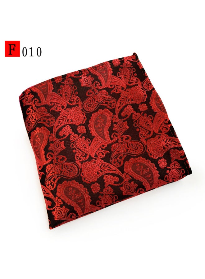 Polyester Jacquard Cashew Dot Casual Fashion Men's Pocket Scarf Small Square Scarf Handkerchief Breast Scarf