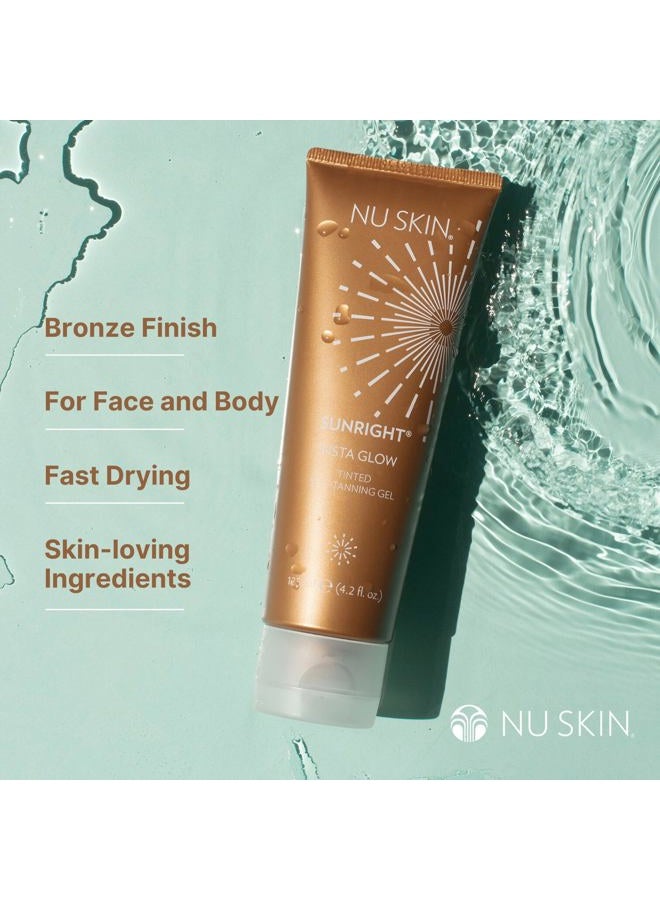 Nu Skin Sunright Insta Glow Self Tanner Gel | 4.2 oz | Summer Tan | Face & Body Bronzer | Beauty & Skin Care | Vitamin E & Avocado Oil & Amino Acids - Image 3