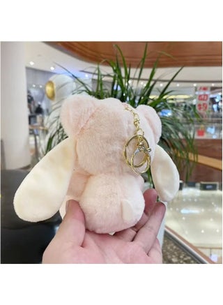 Sanrio Lovely Plush Toys Doll Keychain Short plush bear costume Cinnamoroll 15cm Plush Doll for Backpack,car,stationery box pendant - view 4