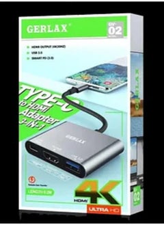 GERLAX GERLAX 3 in 1 To Hdmi 4k Usb 3.0 Converter Adapter  - Image 2