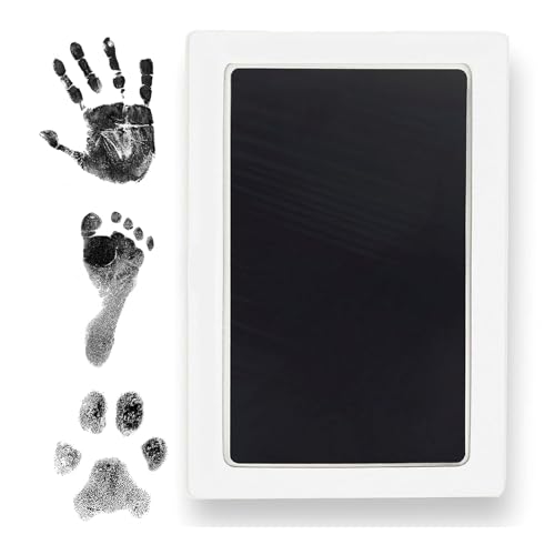 Tiny Gifts Clean Touch Ink Pad for Baby Handprints and Footprints – Inkless Infant Hand & Foot Stamp – Safe for Babies, Doesn’t Touch Skin – Perfect Family Memory or Gift – Black Print Kit by Tiny Gifts - Image 1