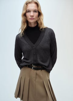 MANGO Casual V-Neck Knitted Cardigan  - Image 1