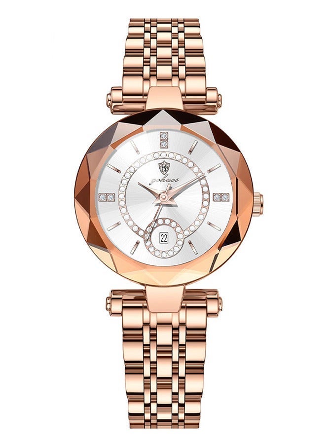 جوهوس ساعات للنساء - سوار فاخر من الفولاذ المقاوم للصدأ مقاوم للماء من أفضل العلامات التجارية، ساعة يد نسائية كلاسيكية من الكوارتز - 30 مم - هدية للأم أو الصديقة - Image 4