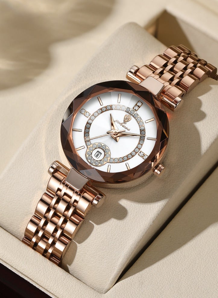 جوهوس ساعات للنساء - سوار فاخر من الفولاذ المقاوم للصدأ مقاوم للماء من أفضل العلامات التجارية، ساعة يد نسائية كلاسيكية من الكوارتز - 30 مم - هدية للأم أو الصديقة - Image 1