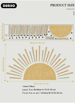 DUNISO Wall Sticker for Kids Room, Solar System Wall Stickers for Kids, PVC Waterproof Wall Sticker, Half Sun Wall Decals for Boys Girls Bedroom Wall Decoration  - Image 4