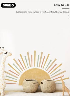 DUNISO Wall Sticker for Kids Room, Solar System Wall Stickers for Kids, PVC Waterproof Wall Sticker, Half Sun Wall Decals for Boys Girls Bedroom Wall Decoration  - Image 5