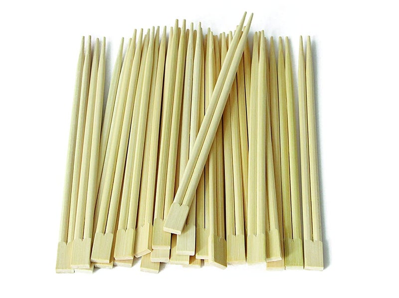 SWASTHA HYGIENE Swastha Hygiene Wooden Chopsticks Solid Brown ReusableDisposable Chinese Chopsticks for DinningHotelPack of 50 8 INCH 50  - Image 1