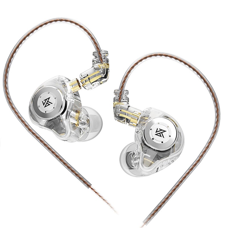 keephifi سماعات كيبهاي فاي KZ EDX برو داخل الأذن سماعات IEM سماعات أذن مزدوجة DD صوت ستيريو HiFi سماعات سلكية لإلغاء الضوضاء سماعات ألعاب للموسيقيين والمغنين وعشاق الصوت (أبيض، بدون ميكروفون) - Image 1