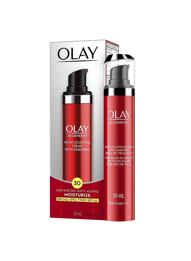 Olay Face Moisturizer By Regenerist Microsculpting Cream With Spf 30 Sunscreen  And Vitamin E For Advanced Antiaging 50Ml - Image 2