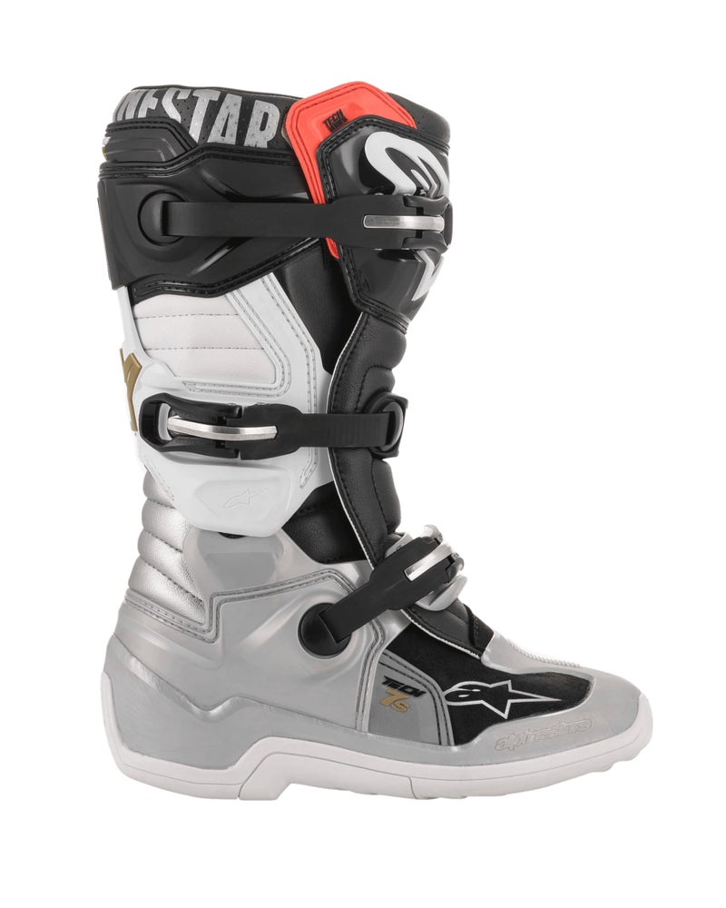 Alpinestars Men's Black/Silver/White/Gold Tech 7S Boots Sz 02, 2 - Image 1
