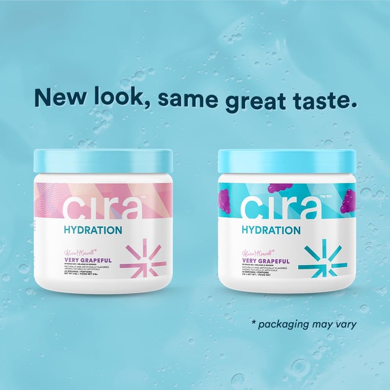 Cira Hydration Powder 45 Servings x Alicia McCarvells Electrolyte Drink Mix with Himalayan Salt for Dehydration Relief and Recovery  Very Grapeful - Image 2