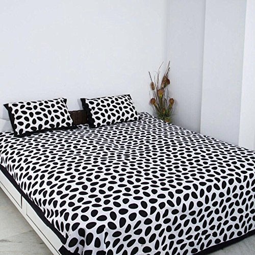 PURE COMFORT 100% Cotton Jaipuri Supreme Quality King Size Double Bedsheet with 2 Pillow Covers - Image 2