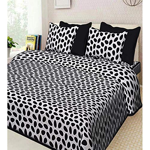 PURE COMFORT 100% Cotton Jaipuri Supreme Quality King Size Double Bedsheet with 2 Pillow Covers - Image 1