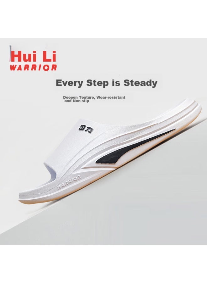 Pull Back Warrior Indoor/Outdoor أحادية اللون صندل رجالي سميك النعل اسفنجي مريح مضاد للانزلاق خفيف الوزن Hl39831 رمادي المقاس 46-47 - Image 3