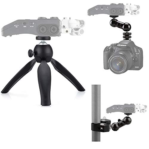 AceTaken 3-in-1 Zoom Recorder Tripod,Clamp Mount Stand Accessory Kit for Zoom Recorder H6 H5 H4n H2n H1n,Tascam Recorder DR-40 DR-05 DR-22WL DR-44WL DR-100MKIII - Acetaken - Image 1