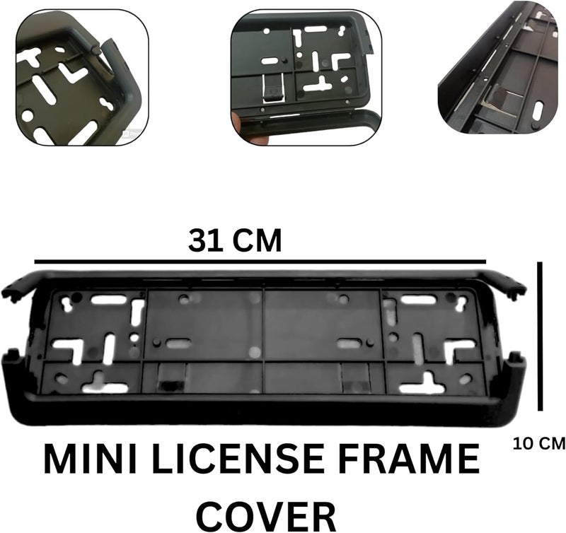 ETAVA Luxurious car number plate frame holder Mini Plates for Sport car & Luxury Car (set of 2 Peaces) Size 31 * 10 cm for the all Emirates.(Dubai,Abu Dhabi,Sharjah,Fujairah,Ajman, Ras Al Khaimah) - Image 3