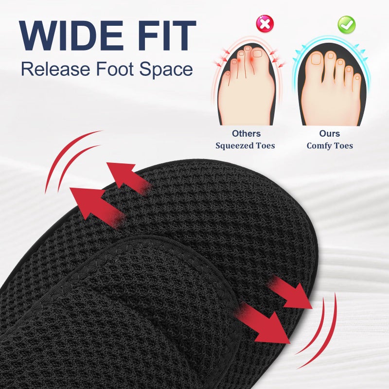 Scurtain Mens Walking Shoes Wide Width Diabetic Shoes for Men Elderly Seniors Adjustable Swollen Feet Neuropathy Orthopedic Edema Shoes Summer Spring Breathable Barefoot Zero Drop Sneakers Size 9.5 - Image 3