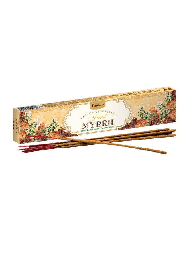Tulasi Sacred Myrrh Masala Agarbatti Incense 15G - Image 1
