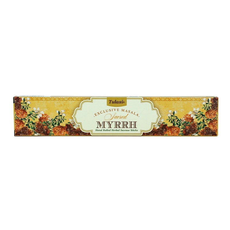 Tulasi Exclusive Masala Sacred Myrrh Incense Sticks (Agarbatti) for Pooja, Prayer, Meditation & Home Fragrance, 1 Pack - Image 1