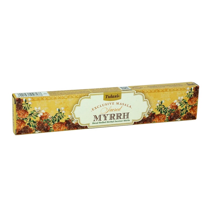 Tulasi Exclusive Masala Sacred Myrrh Incense Sticks (Agarbatti) for Pooja, Prayer, Meditation & Home Fragrance, 1 Pack - Image 4