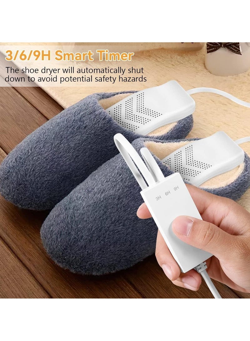 general Electric shoe dryer, portable ski boot dryer deodorizer, equipped with 3/6/9-hour timer USB heating shoe and boot heater, eliminating odors during rainy season and winter travel - Image 2